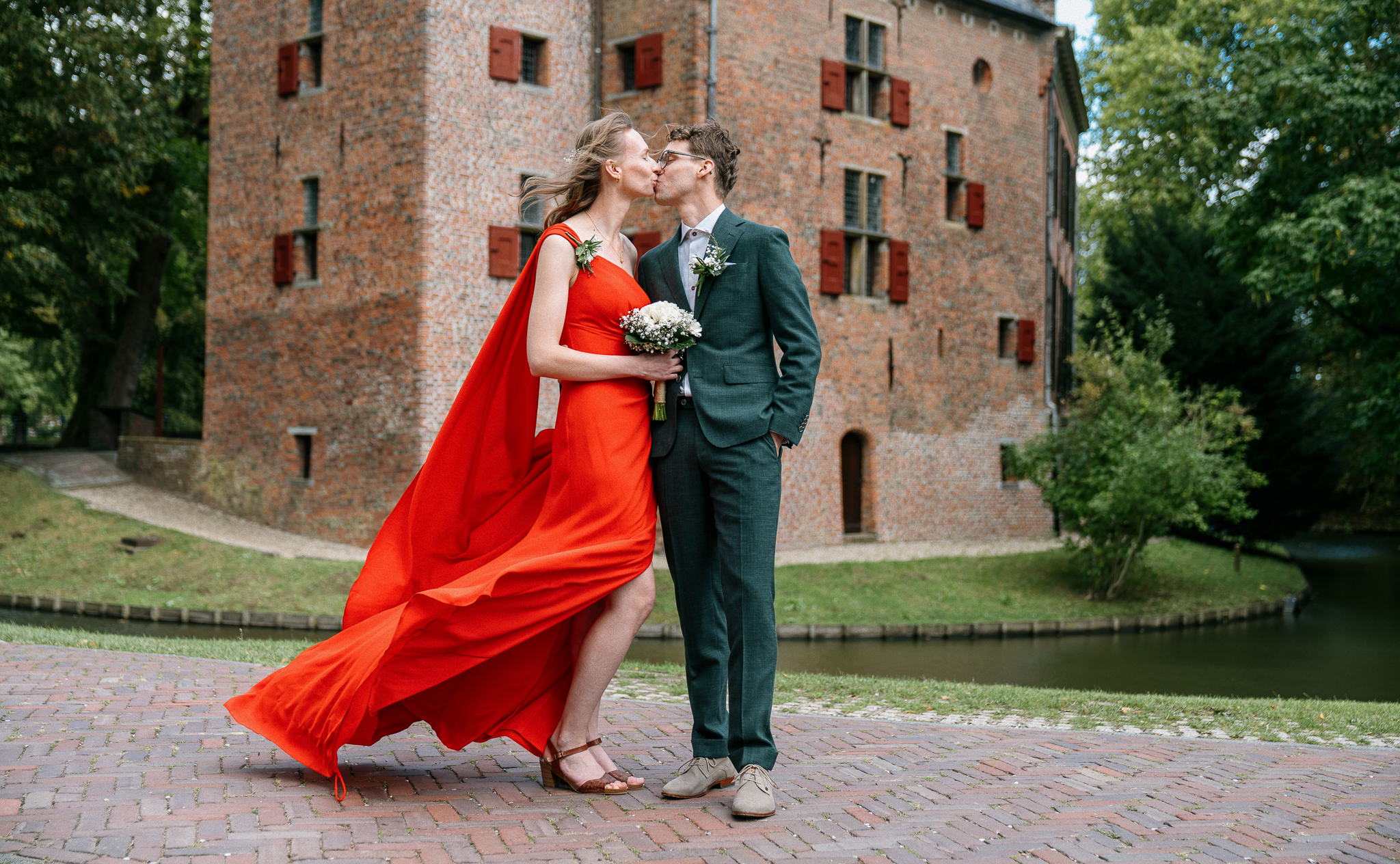 Voor kasteel de Kinkelenburg